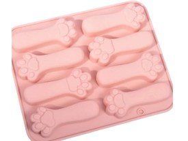 Molde silicona 8 huellas alargadas 